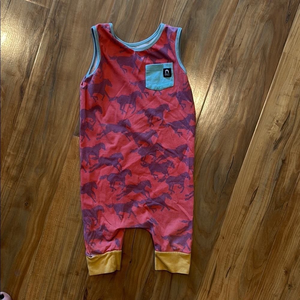 Horse Print Rags Tank Romper - 2T